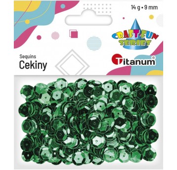 CEKINY OKRĄGŁE 7 MM 14 G ZIELONE