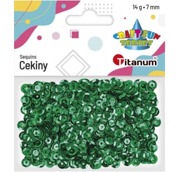 CEKINY OKRĄGŁE 7MM ZIELONE