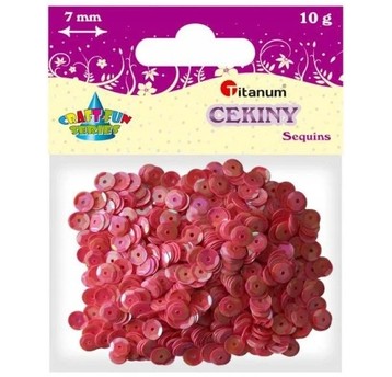 CEKINY RÓŻOWE 7MM 10G