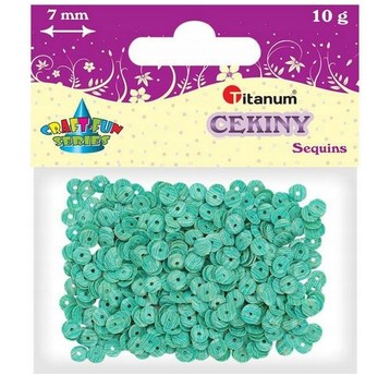 CEKINY TURKUSOWE W PASKI 7MM 10G