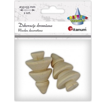 CHOINKI DREWNIANE 5,5CM 2 SZT.