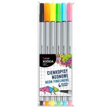 CIENKOPISY 6 KOL NEONOWE KIDEA