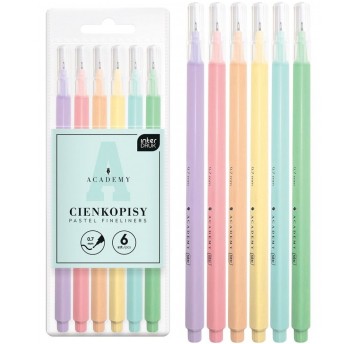 CIENKOPISY PASTELOWE 6 KOL ACADEMY