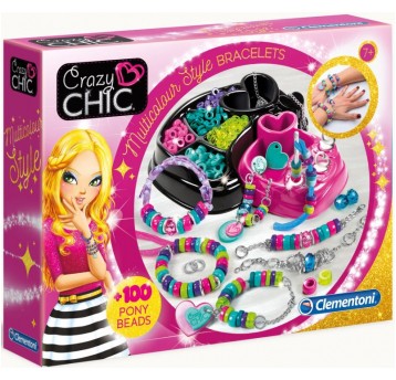CRAZY CHIC KOLOROWE BRANSOLETKI - CLEMENTONI