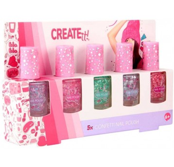 CREATE IT! LAKIERY DO PAZNOKCI KONFETTI 5 SZT.