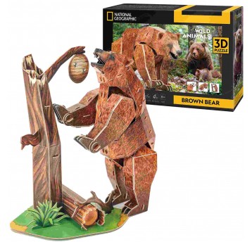 CUBIC FUN PUZZLE 3D NIEDŹWIEDŹ BRUNATNY