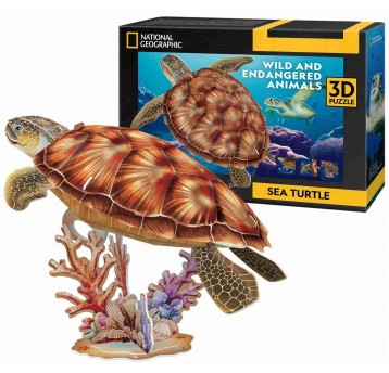 CUBIC FUN PUZZLE 3D ŻÓŁW MORSKI