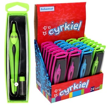 CYRKIEL W ETUI Z GRAFITAMI SCHEMAT