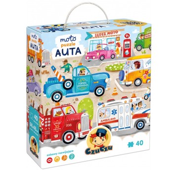CZUCZU MOTO PUZZLE AUTA 3+