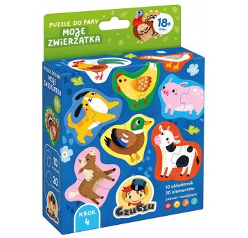 CZUCZU PUZZLE DO PARY MOJE ZWIERZĄTKA 18M+