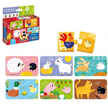 CZUCZU PUZZLE DO PARY ZWIERZĄTKA Z GOSPODARSTWA