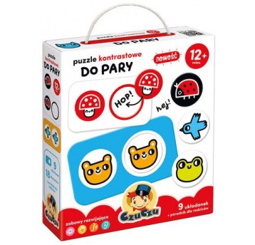 CZUCZU PUZZLE KONTRASTOWE DO PARY 12M+