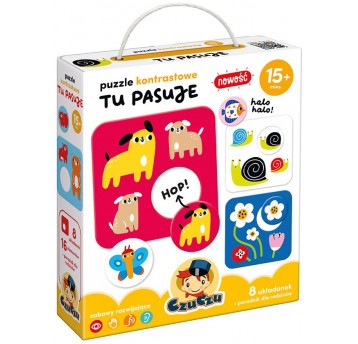 CZUCZU PUZZLE KONTRASTOWE TU PASUJE 15M+