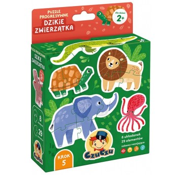 CZUCZU PUZZLE PROGRESYWNE DZIKIE ZWIERZĄTKA