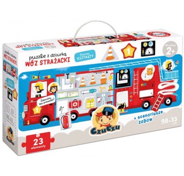 CZUCZU PUZZLE Z DZIURKĄ WÓZ STRAŻACKI 2+