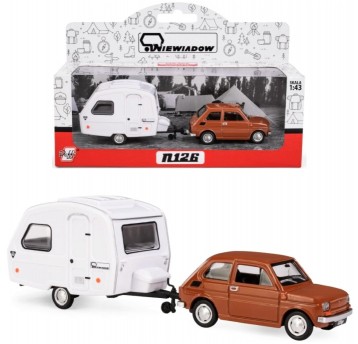 DAFFI - FIAT 126P BRĄZ. + PRZYCZEPA KEMPINGOWA