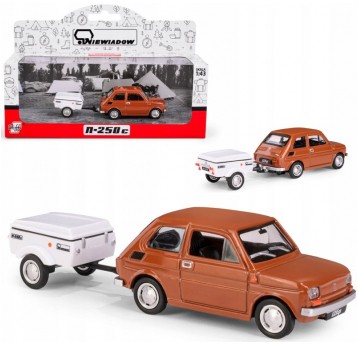 DAFFI - FIAT 126P BRĄZ.+ PRZYCZEPA KRÓTKA