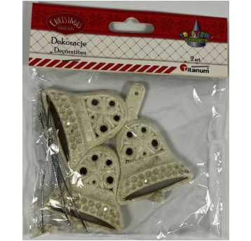 DEKORACJA PLASTIKOWA DZWONKI BIAŁE