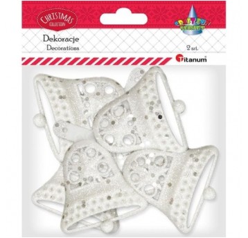 DEKORACJA PLASTIKOWA DZWONKI BIAŁE