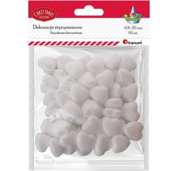DEKORACJA STYROPIANOWE SERUSZKA BIAŁE 50 SZT.