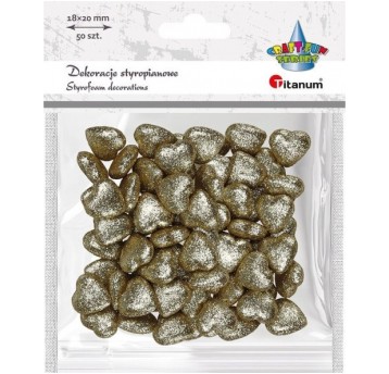 DEKORACJA STYROPIANOWE SERUSZKA ZŁOTE 50 SZT.