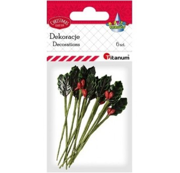 DEKORACJE GAŁĄZKI OSTROKRZEWU 6 SZT.