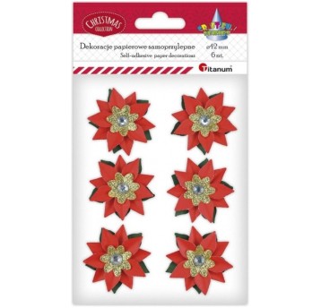 DEKORACJE PAPIEROWE POISENCJA 6 SZT.