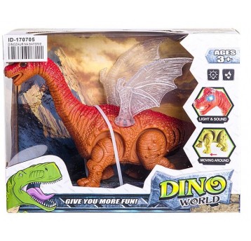 DINOZAUR CHODZĄCY ŚWIATŁO I DŹWIEK NA BATERIE