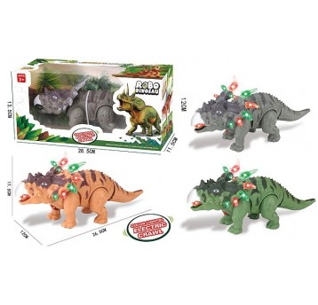 DINOZAUR CHODZĄCY ŚWIATŁO I DŹWIĘK NA BATERIE
