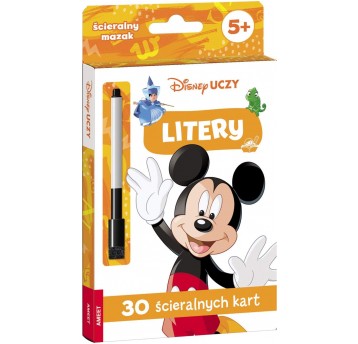 DISNEY UCZY LITERY ŚCIERALNE KARTY 5+