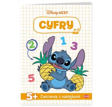 DISNEY UCZY STITCH ĆWICZENIA Z NAKLEJKAMI CYFRY