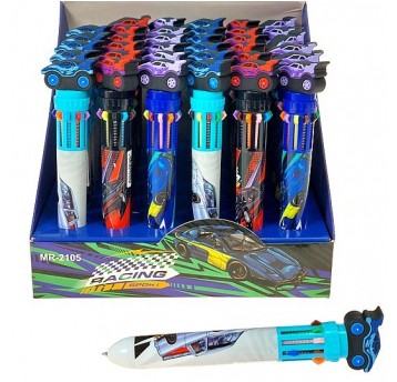 DŁUGOPIS 10 KOLORÓW AUTO