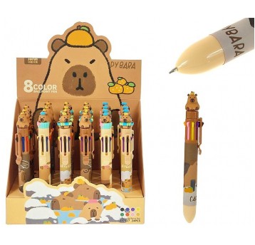 DŁUGOPIS 10 KOLORÓW KAPIBARA