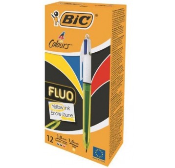 DŁUGOPIS 4-KOLOROWY FLUO BIC