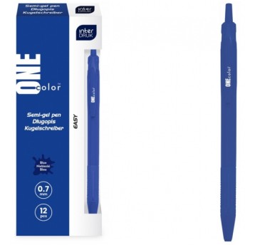 DŁUGOPIS AUTOM. NIEBIESKI GRIP ONE COLOR INTERDRUK