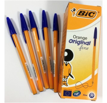 DŁUGOPIS CRISTAL FINE ORANGE NIEBIESKI BIC