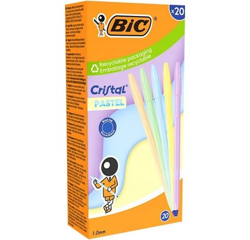 DŁUGOPIS CRISTAL PASTEL MIX NIEBIESKI BIC