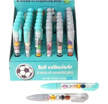 DŁUGOPIS PRZEZROCZYSTY Z PIŁECZKAMI