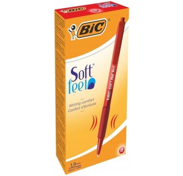 DŁUGOPIS SOFT FEEL CLIC GRIP CZERWONY BIC