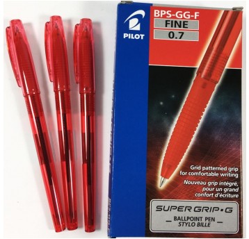 DŁUGOPIS SUPERGRIP G F 0,7 OLEJOWY CZERWONY PILOT