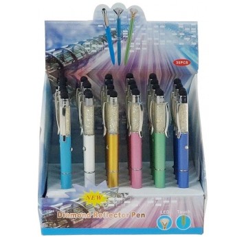 DŁUGOPIS Z KRYSZTAŁKAMI I CYRKONIĄ ŚWIECĄCY