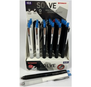 DŁUGOPIS ŻELOWY SOLVE 0,5MM NIEBIESKI PENMATE