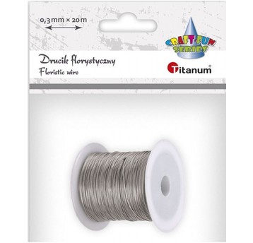 DRUCIK FLORYSTYCZNY 0,3MM X 20M SREBRNY