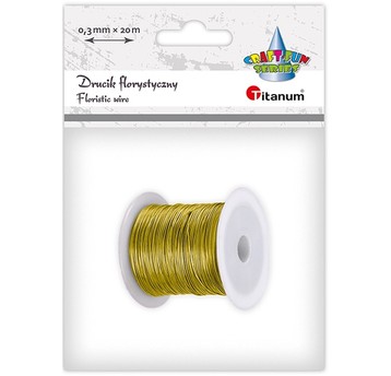 DRUCIK FLORYSTYCZNY 0,3MM X 20M ZŁOTY