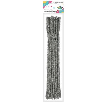 DRUCIKI BROKATOWE 30CM SREBRNE