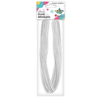DRUCIKI DEKORACYJNE BIAŁE 15 SZT 0,6x50cm