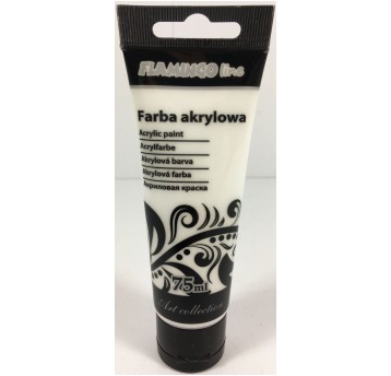 FARBA AKRYLOWA 75ML 001 BIAŁA FLAMINGO