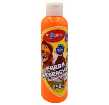 FARBA DEKORACYJNA 250ML INSPIRIA FLUO POMARAŃCZOWA