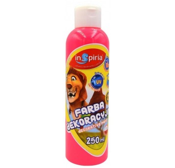 FARBA DEKORACYJNA 250ML INSPIRIA FLUO RÓŻOWA
