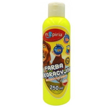 FARBA DEKORACYJNA 250ML INSPIRIA FLUO ŻÓŁTA